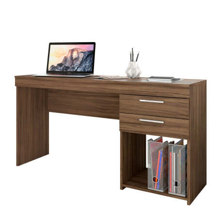 ESCRITORIO MESA PARA PC LAPTOP COMPUTADORA 2 CAJONES Y ESPACIO COLOR MADERA