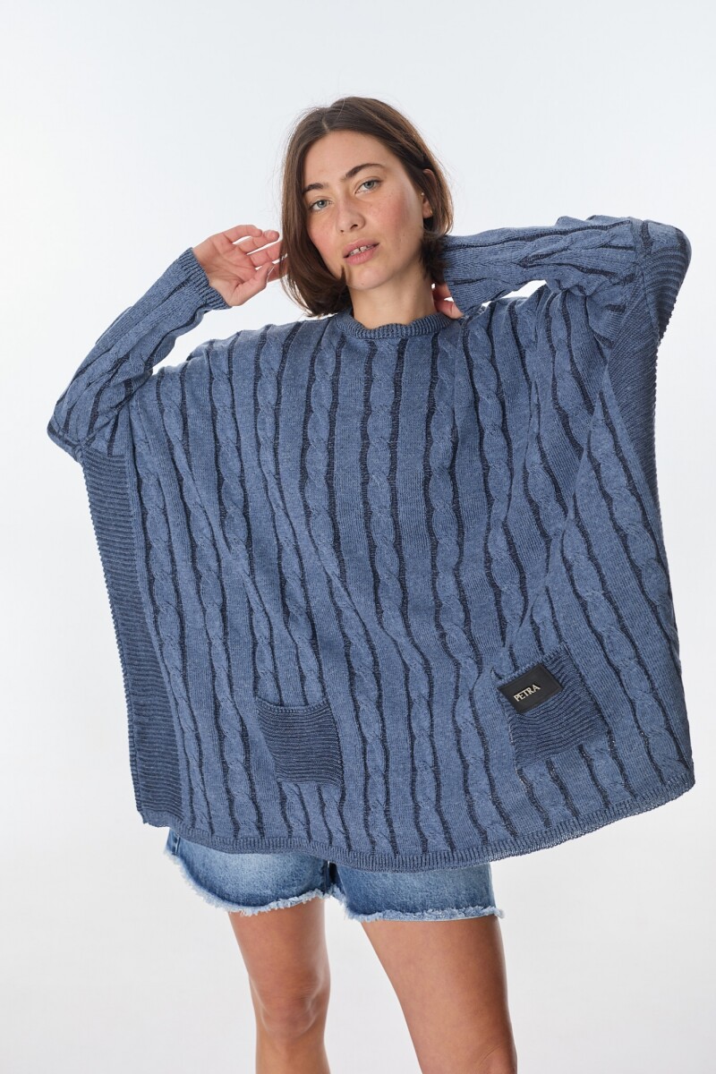 Sweater Oceano Azul Piedra
