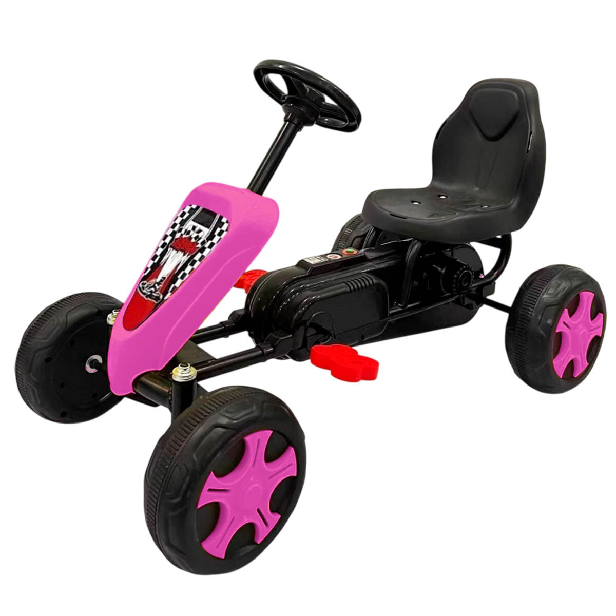 Auto Go Karting Pedal Infantil Cuatriciclo Carrera - Rosa 