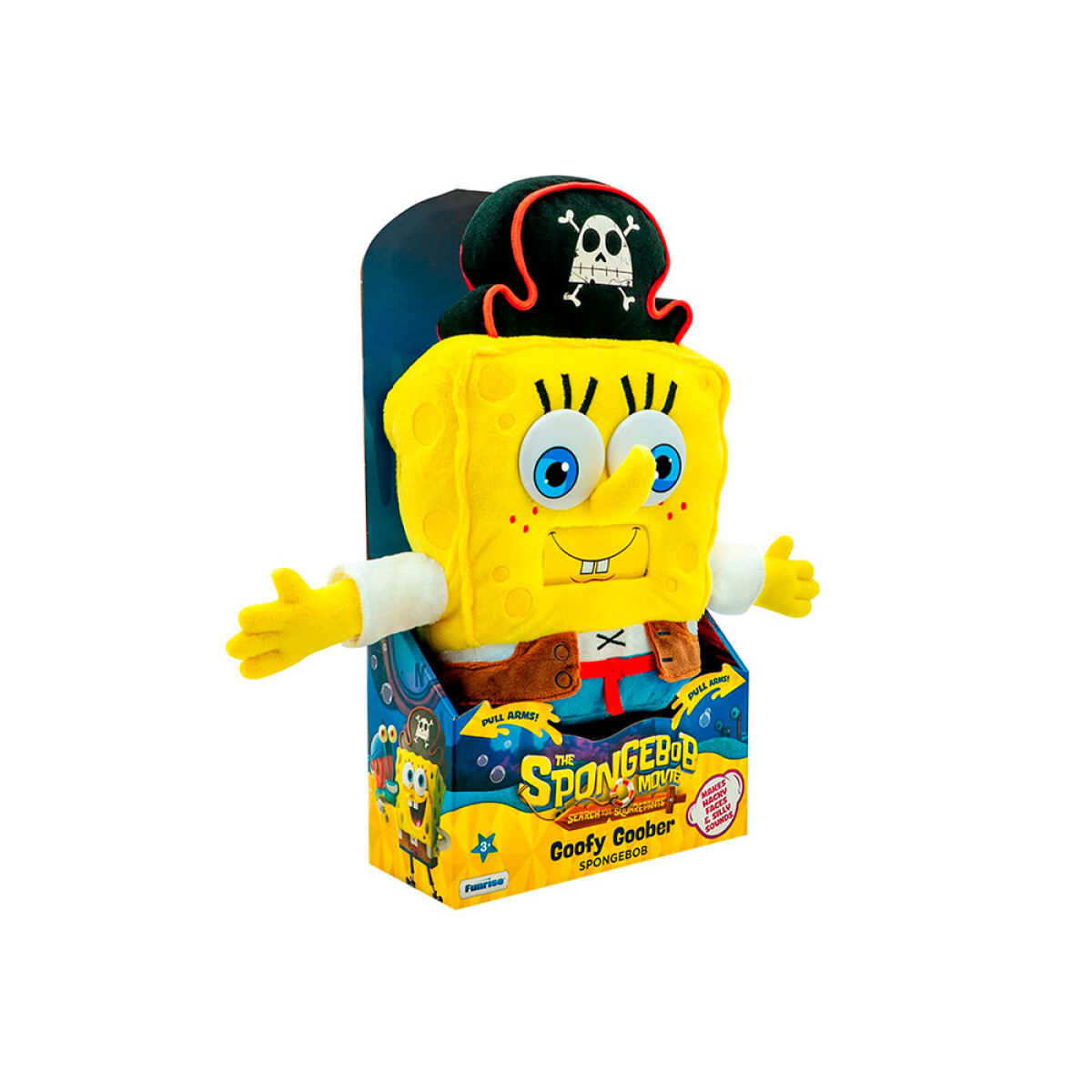 Peluche Bob Esponja 10" Con Movimiento Y Sonido Ub - AMARILLO 