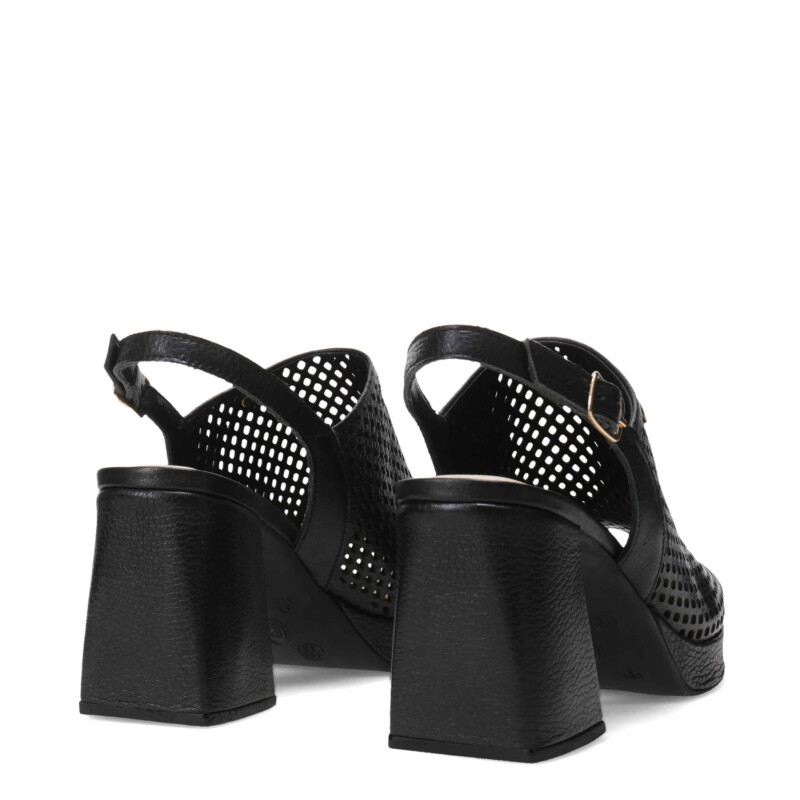 Sandalia de Mujer Bottero con taco alto y plataforma Negro