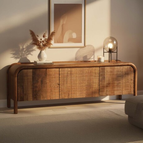 RACK PARA TV MADERA-DE-MANGO MARRON BENTO WALNUT