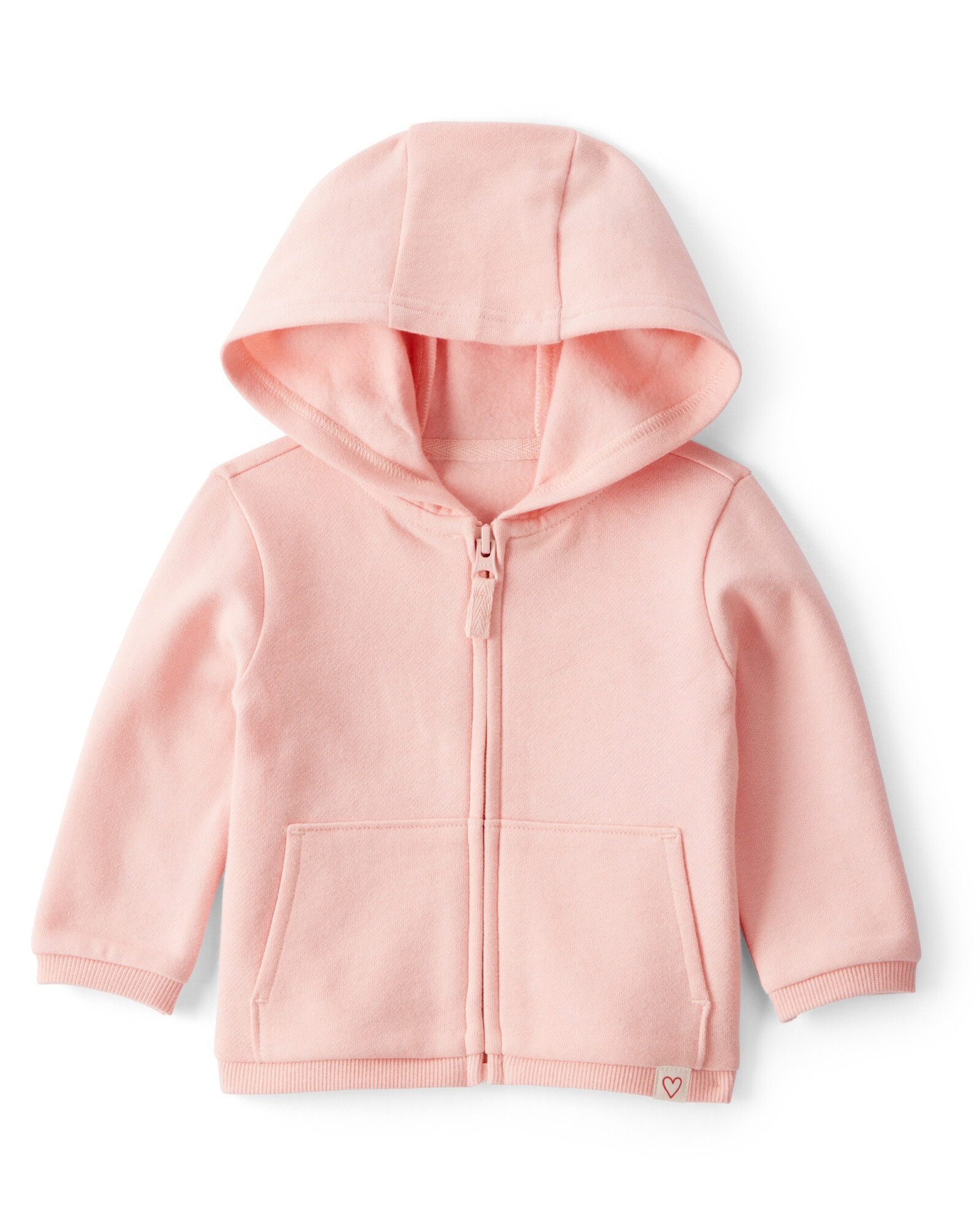 Campera de algodón con felpa, rosada Sin color