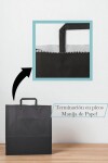Bolsa lisa acuario 30x12x32 cm NEGRO