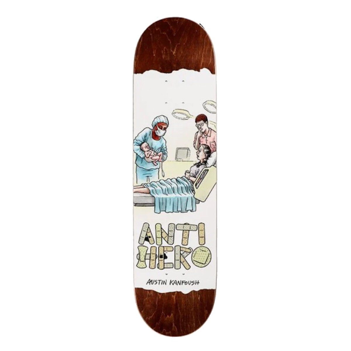 Deck Anti Hero Medicine Kanfoush 8.125'' (Lija incluida) - Marrón 