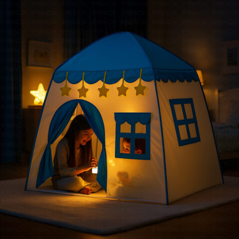 Carpa Casita Infantil IMBACK IBK-CAR003 | Casa de Juegos para Niños, Plegable, Segura y Fácil de Armar Celeste Carpa Casita Infantil IMBACK IBK-CAR003 | Casa de Juegos para Niños, Plegable, Segura y Fácil de Armar Celeste