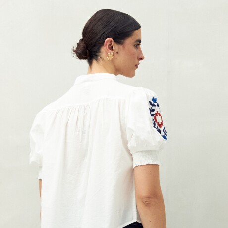 CAMISA AZTECA Blanco