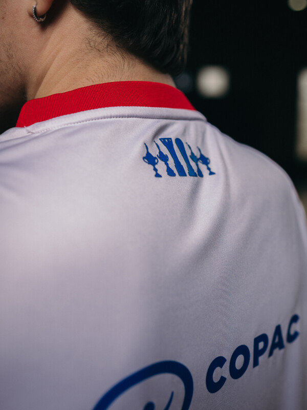 CAMISETA BASKET 2026 Nacional Hombre Coral, Blanco
