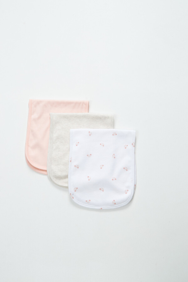 Pack x3 babitas estampado Flores Beige