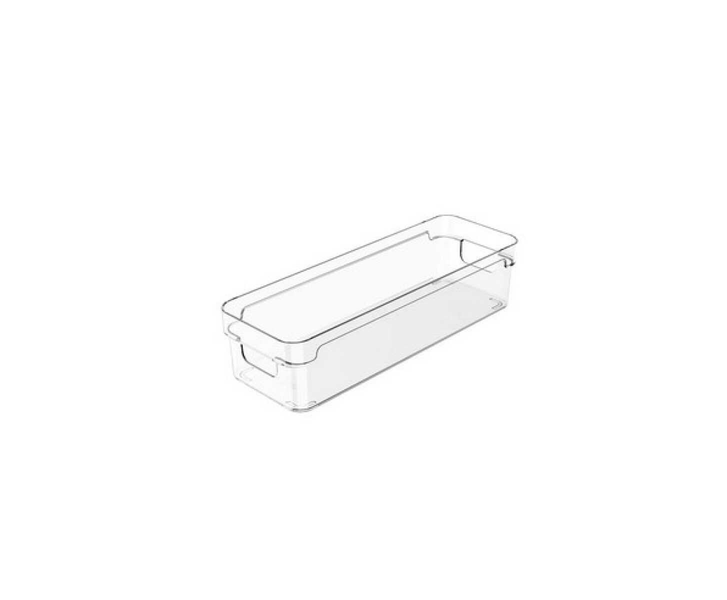 Cesto organizador plástico transparente 30x10x7 cm 