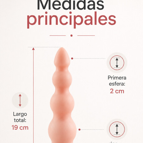 Dilatador Anal Inexpulsable XL Macizo Rojo