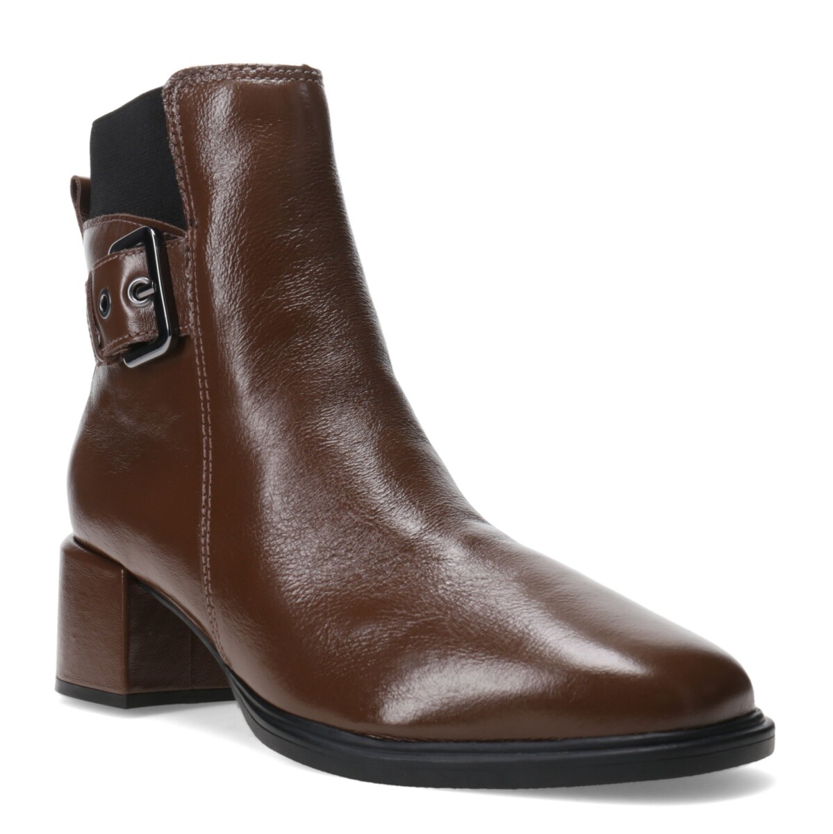 Botas de Mujer Bottero VIKET con taco de cuero - Marrón Capuchino 