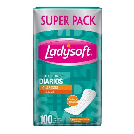 LADYSOFT PROTECTORES DIARIOS CLASICOS 100 UNIDADES LADYSOFT PROTECTORES DIARIOS CLASICOS 100 UNIDADES