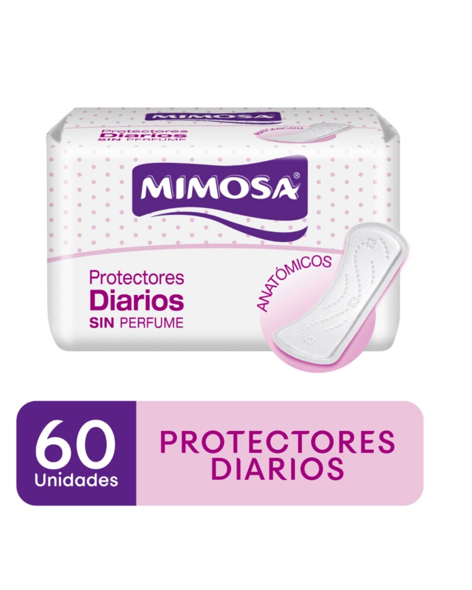 Mimosa Protectores Diarios sin Perfume x60 – Frescura y Comodidad Todo el Día 