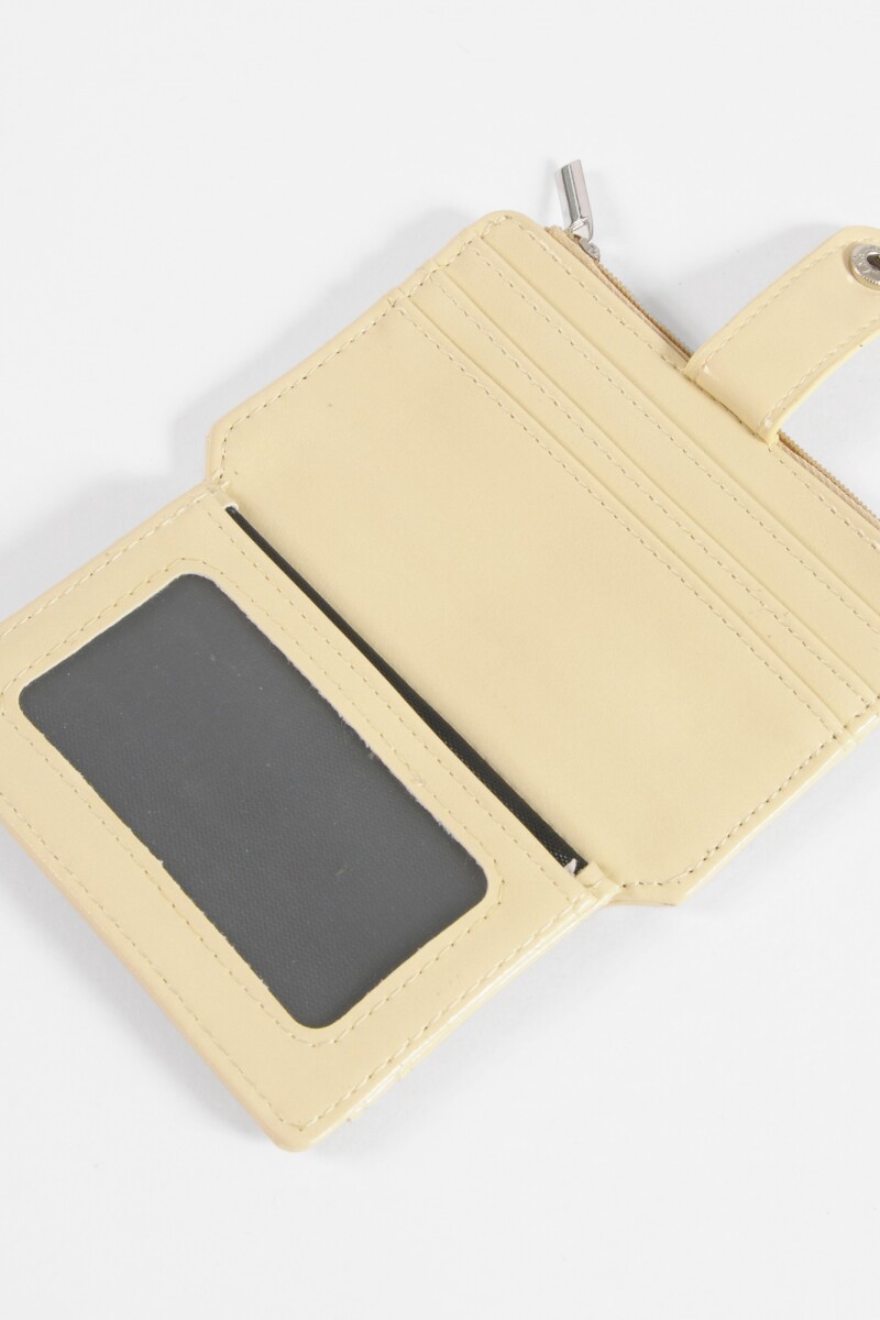 Tarjetero flap monedero amarillo