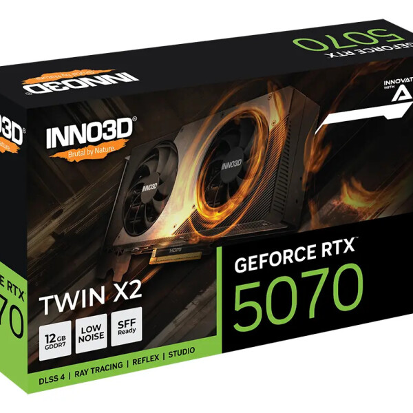 Tarjeta Gráfica Inno3d Geforce Rtx 5070 Twin X2 12 Gb Gddr7 NEGRO