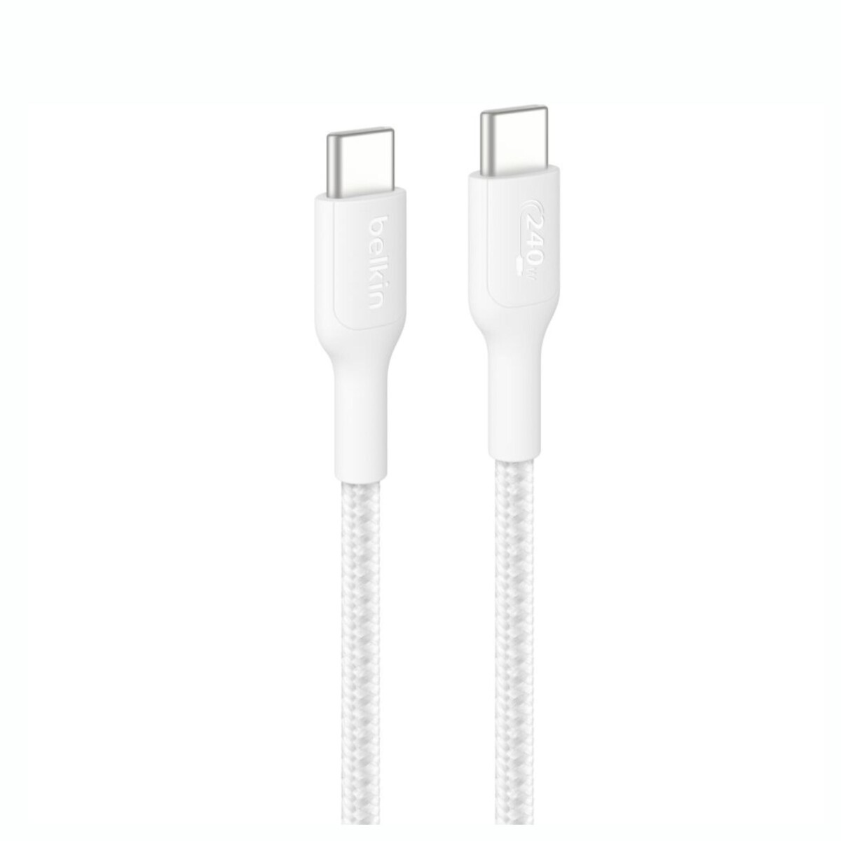 Cable BELKIN USB-C A USB-C 240W Braided Longitud 2M - Blanco 