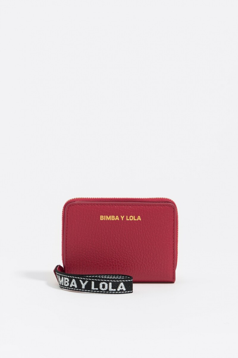 CARTERA SOLAPA PIEL Rojo