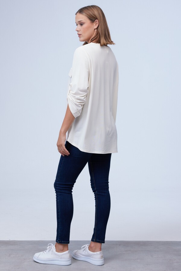 Blusa Oversize Zip CRUDO