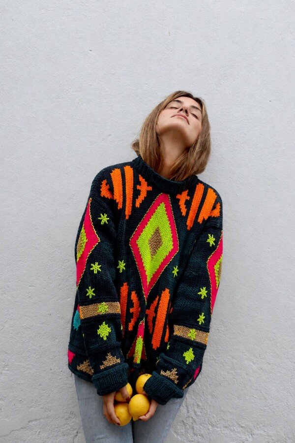 Sweater Gitano Lana Base Petróleo