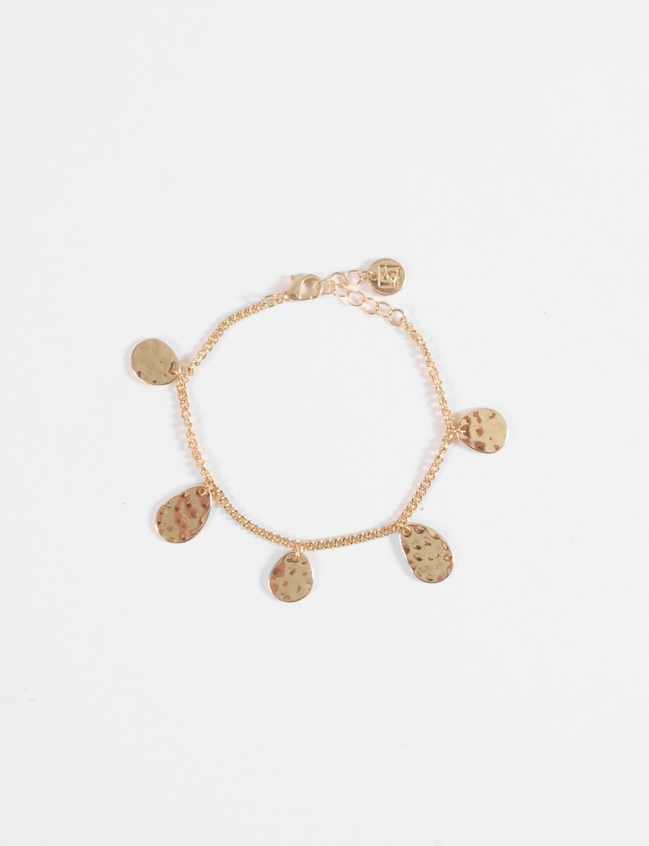 Pulsera cadena metal texture - dorado 