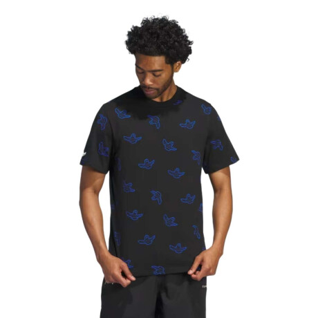 Remera Adidas Shmoo Aop Negro y Azul