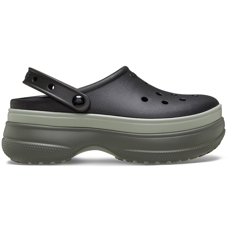 Classic Stacked Clog Negro