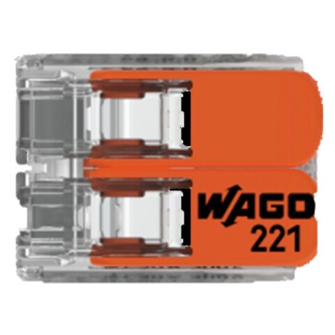 CONECTOR/EMPALME RAPIDO WAGO 221/612 - 0,5 A 6MM2 - 2 CONEX CONECTOR/EMPALME RAPIDO WAGO 221/612 - 0,5 A 6MM2 - 2 CONEX