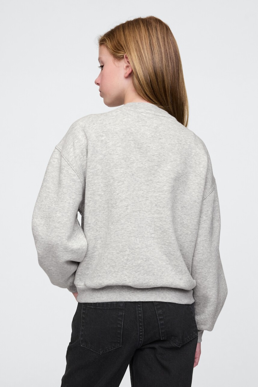 Buzo Deportivo Logo Gap Niña Light Heather Grey B08