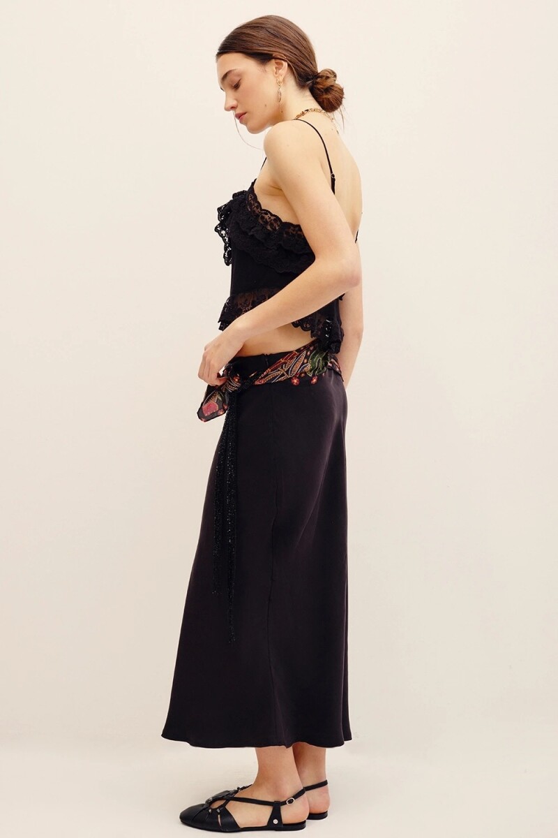 FALDA ALEXA CUPRO Negro