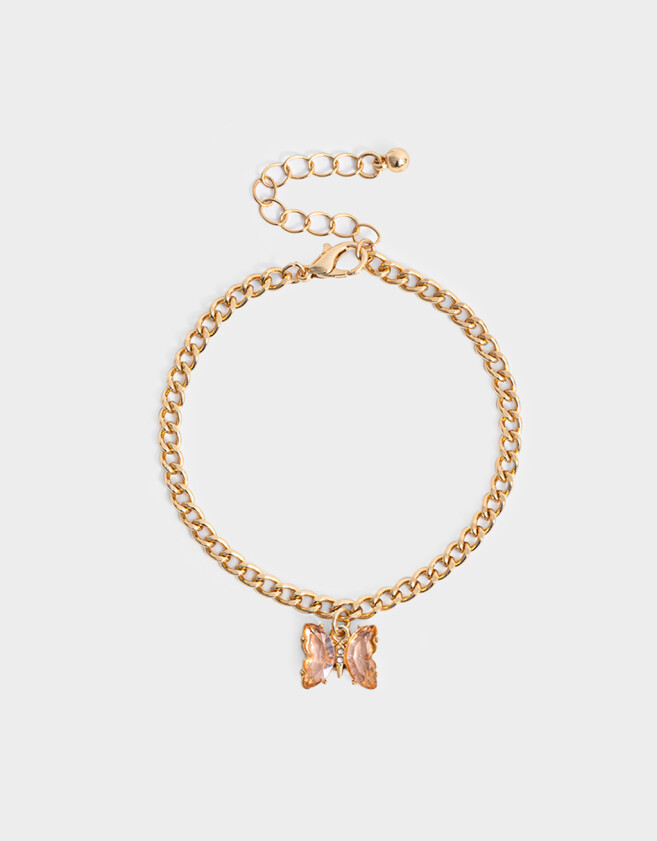 Pulseras Flexibles Con Mariposas Pulsera Flexible Con Mariposa - Dorado