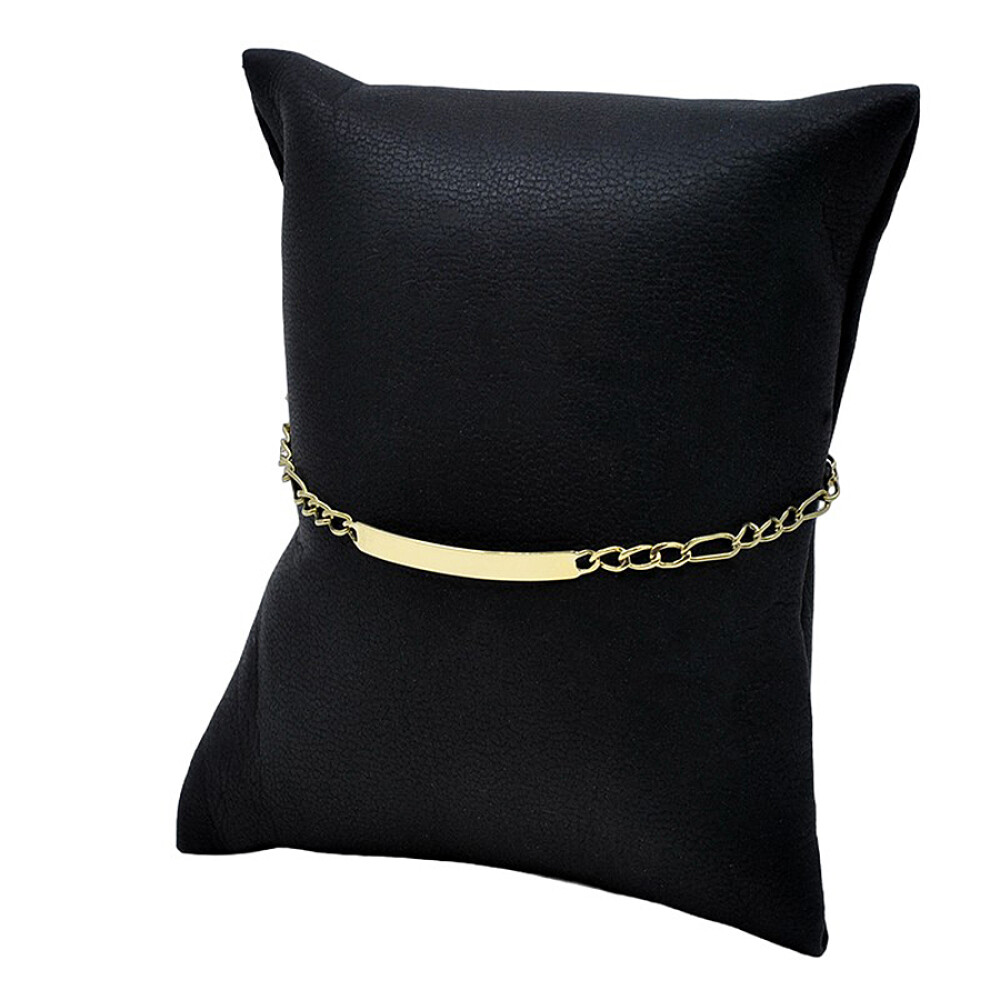 Pulsera En Oro 18K Con Placa De Identificación Pulsera En Oro 18K Con Placa De Identificación