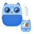Camara De Fotos Buho Infantil Impresion Instantanea Polaroid Variante Color Azul