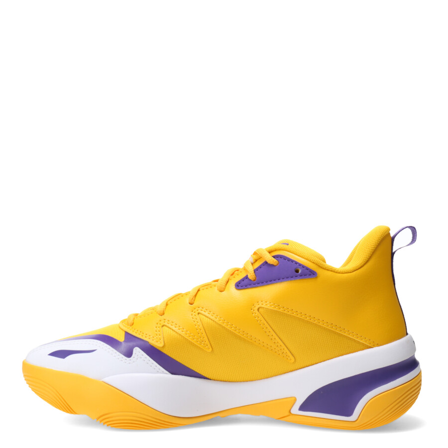 Championes de Hombre Puma Genetics Basketball Amarillo - Violeta - Blanco