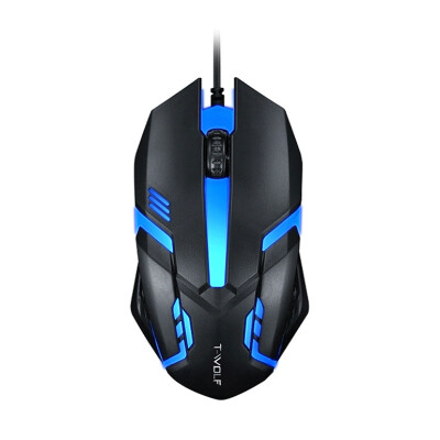 MOUSE CON CABLE TWOLF V1BK NEGRO MOUSE CON CABLE TWOLF V1BK NEGRO