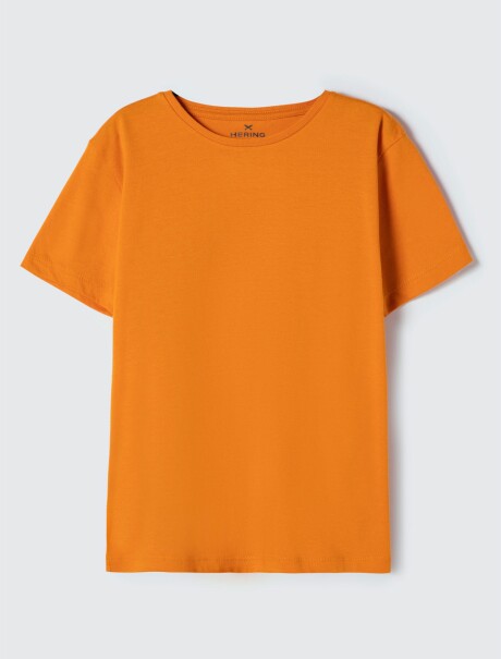 CAMISETA BÁSICA UNISSEX INFANTIL NARANJA