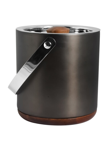 HIELERA 15CM DETALLE MADERA EXT. NEGRO MATE HIELERA 15CM DETALLE MADERA EXT. NEGRO MATE