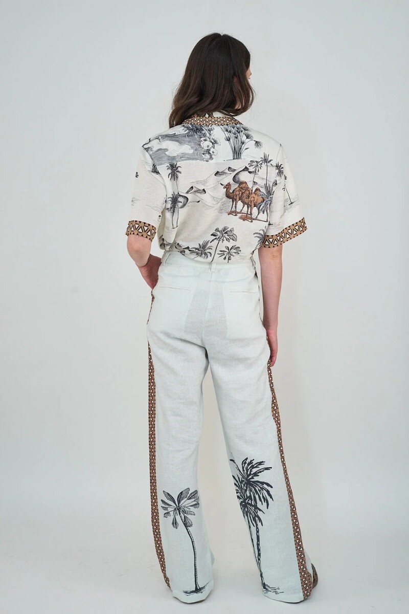 PANT MYSTIC BIRDS Blanco