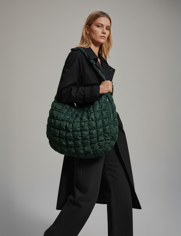 Bolso Capitoneado VERDE OSCURO