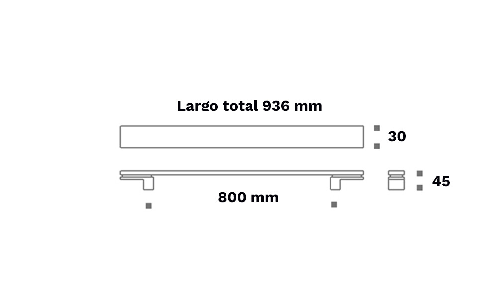 Manijón Living Simple 80 cm ZP1128.24 Manijón Living Simple 80 Cm Zp1128.24