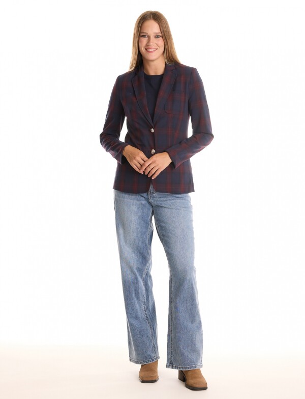 Blazer Cuadros AZUL/MULTI