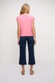 Remera con trenza en puños rosado