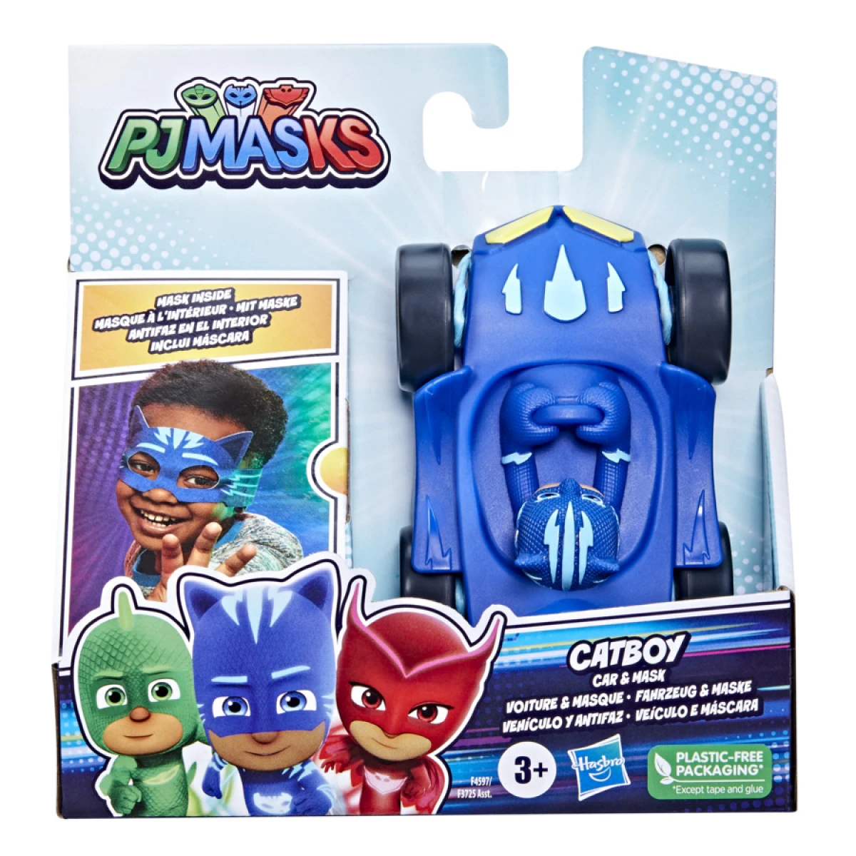 Vehículo y Antifaz Pj Masks Catboy 