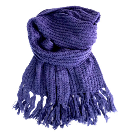 BUFANDA LANA TEJIDO GRUESO C/FLECOS LISA BUFANDA LANA TEJIDO GRUESO C/FLECOS LISA