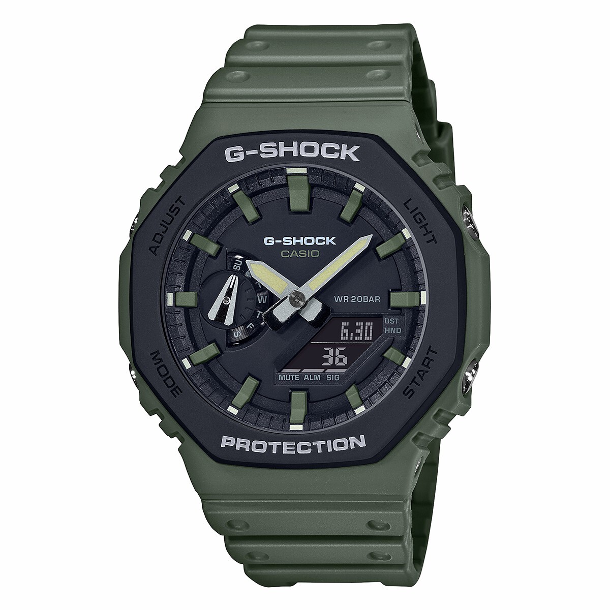 Reloj CASIO GA2110SU-3ADR en Resina Verde Esfera 45mm 