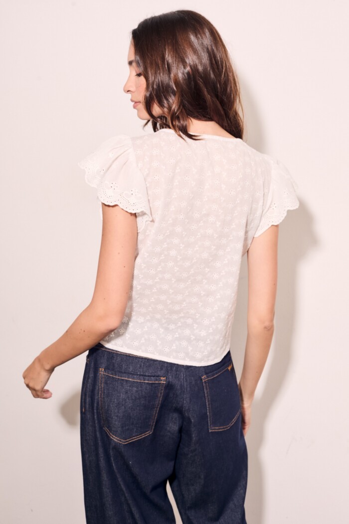 Blusa Broderie Nácar