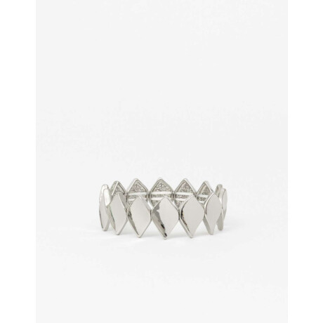 Pulsera Elástica Chapones Plateado Rodio