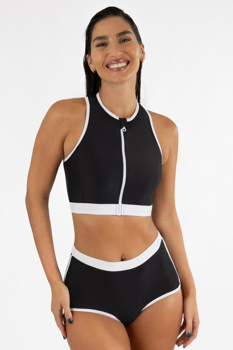 Top sporty liso Negro