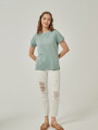 Remera Malika Verde Grisaceo