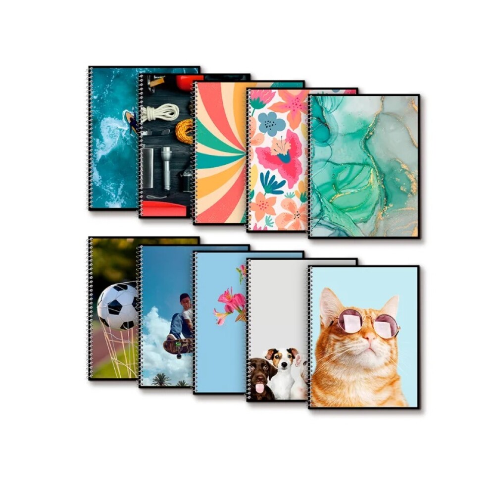 Cuadernola Fantasía Campus University Tapa Flexible Rayada Con Espiral 80 Hojas #CUADERNOLA FANTASÍA CAMPUS UNIVERSITY TAPA FLEXIBLE RAYADA CON ESPIRAL 80 HOJAS